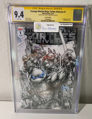 TMNT Universe #1 Graded Comic CGC 9.4 Signed + Sketch Kevin Eastman