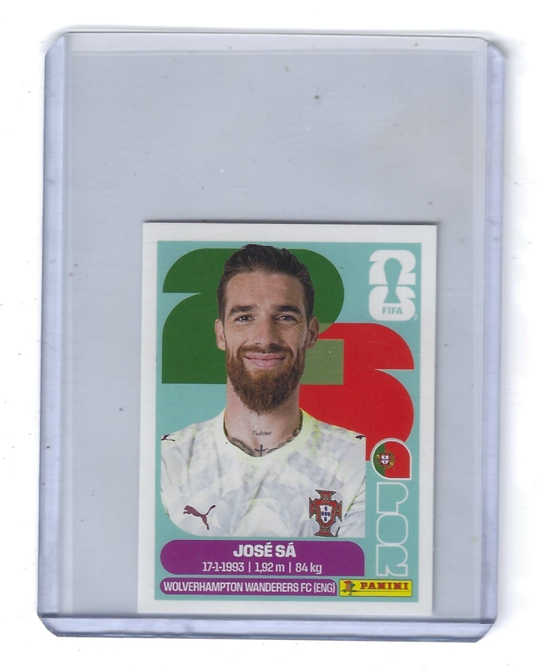 JOSE SA 2026 FIFA World Cup Sticker of Jose Sa. #POR-3 Portugal