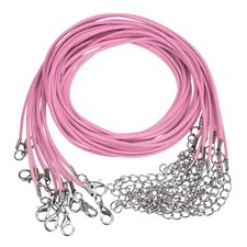 10pcs Waxed Necklace Cord Bulk 23" and 1.5mm Dia Necklace String Rope Pink