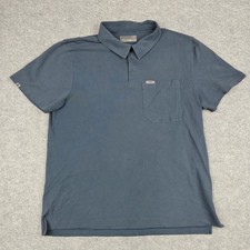 FIGS Polo Shirt Mens XL Blue FIGSPRO Pima Cotton Chest Pocket Medical Scrub