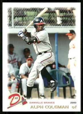 2000 Grandstand Danville Braves ALPH COLEMAN RC BRAVES HOUSTON TX
