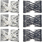 NSBELL 6PCS Beads Hair Combs Magic Elastic Hair Clips Stretchy Hair Comb Double 