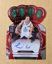 2024-25 Panini Crown Royale Euroleague Isaiah Wong CA-WNG Auto Red Crystal 22/25
