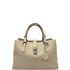 Bottega Veneta Large Roma Tote Bag Grey Lambskin Intrecciato Nappa qy040126d3