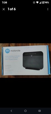 Motorola MD1600 VDSL2/ADSL2+ Modem with Built-in AC1600 WiFi Gigabit Router New