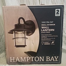 Hampton Bay 1002 956 547 Outdoor Wall Lantern 2-Pack Black Weather Resistant