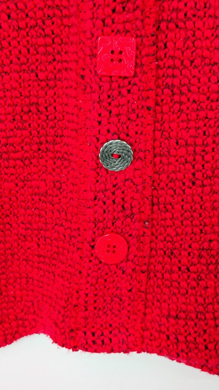 MULTIPLES Red Textured Button Front Trim Tunic To… - image 14
