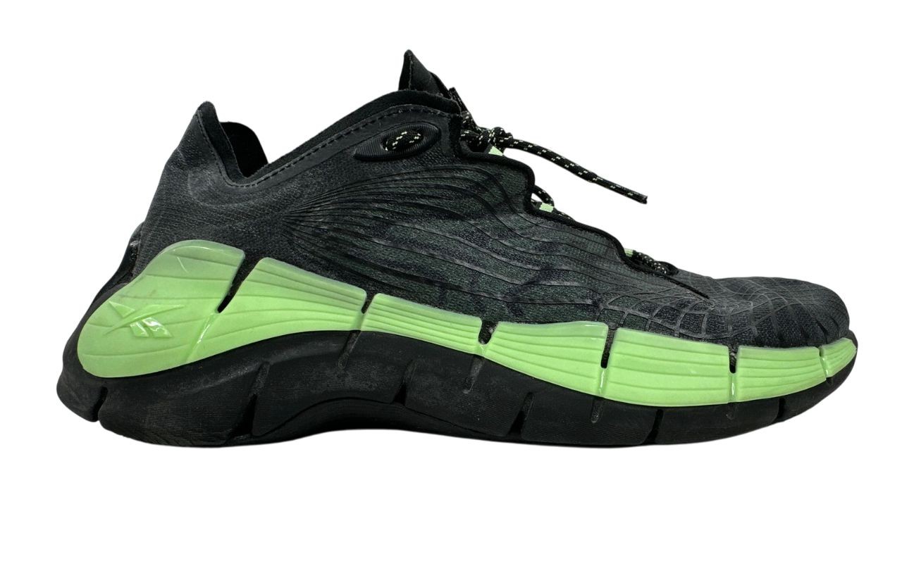 Reebok Zig Kinetica 2 Black Green Mens Running Shoes Size 9.5