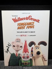 Signed Ben Whitehead Wallace & Gromit 8x10 Photo