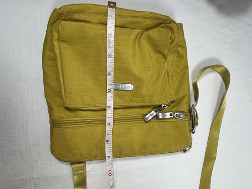 Baggallini Nylon Classic Crossbody Purse Zip Closure Mustard Adj Strap Pockets - Picture 16 of 17