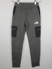 The North Face Size M Kids/Teen Gray Cotton Blend Pockets Logo Jogger Sweats