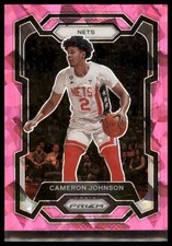 2023-24 Panini Prizm #222 Cameron Johnson Prizms Pink Ice