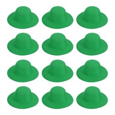 4 Inch Mini Formal Hats, 12 Pcs Miniature Doll Hats for Crafts, Green