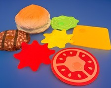 Toy Burger Plush Melissa  Doug Play Food Set. A Stackable Game, Cards NOT incl