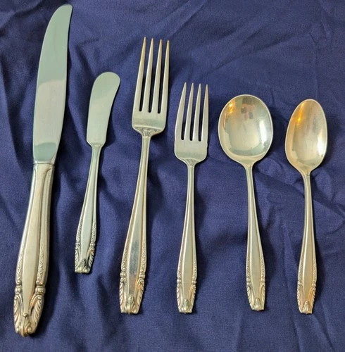 Stradivari by Wallace Sterling, Silver Flatware Place Setting For 12