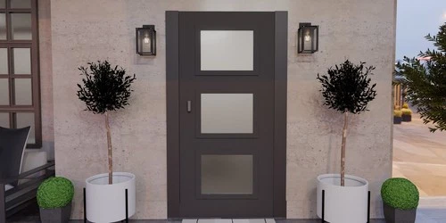 Matte Black One Light Outdoor Wall Mount from the Robbins Collection - Picture 6 of 7