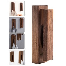 Gancho de madera sin perforar gancho puerta trasera percha ganchos organizador montado en la pared