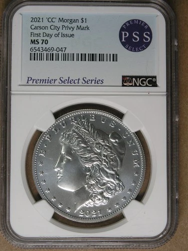 $1 2021-CC Morgan Silver Dollar NGC MS70 PREMIER SELECT Carson City * AvenueCoin