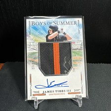 23/99 JAMES TIBBS JUMBO MATERIAL AUTO 2025 Panini Boys Of Summer #JMS-JT GIANTS