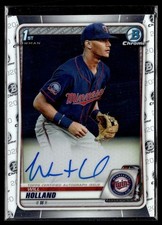 2020 BOWMAN CHROME 1ST PROSPECT AUTO WILL HOLLAND TWINS