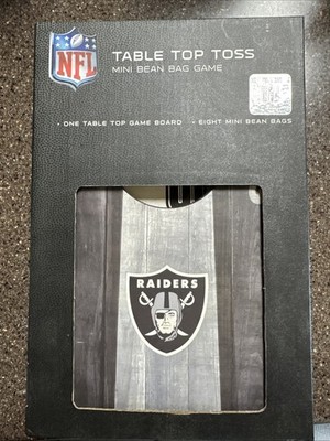 Raiders NFL Tabletop Bean Bag Toss 6.5 x 9.75 Fun Tabletop Game New In Box
