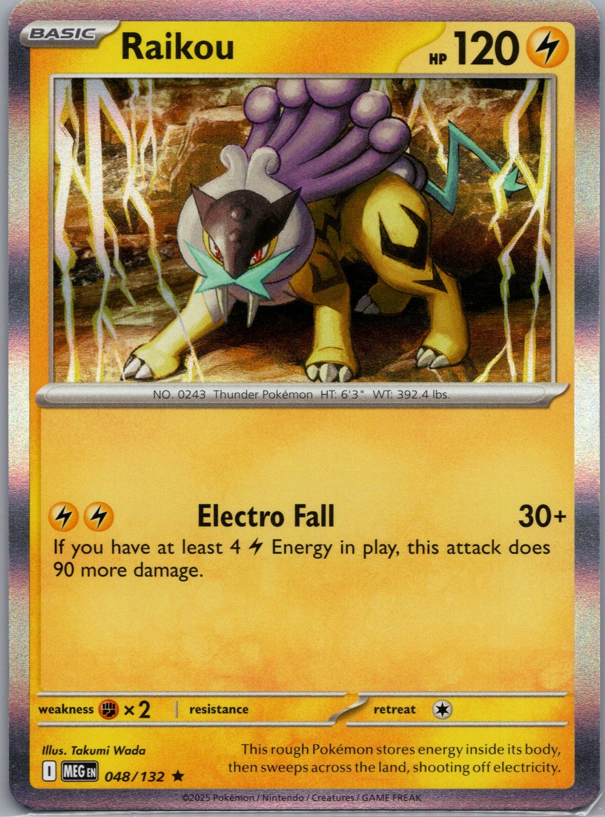 Pokemon Raikou ME01: Mega Evolution #048/132 Near Mint or Better