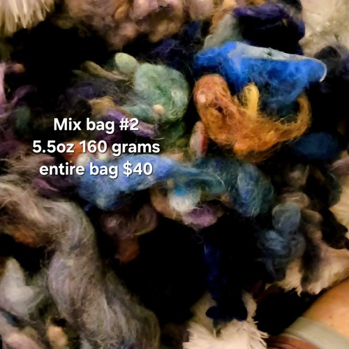 Mohair locks MIXED BAG2 $40for 5.5 oz /160 grams  Reborn Dolls Felting Spinning