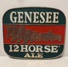 Vintage Genesee 12 Horse Ale Beer Sign Plastic Wall Hanging Breweriana Mancave