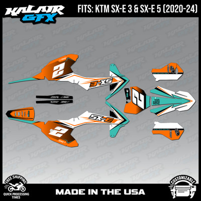 Graphics Kit for KTM Electric Mini SX-E5 SX-E3 (2020-2024) Razor - Teal