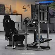 Marada Racing Sim Cockpit Stand With Monitor Stand Seat Fit Logitech G29 G920