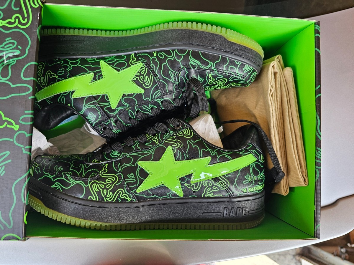 Size 10 - A Bathing Ape Razer x Bapesta M2 Low Neon Camo for Size 10 - A Bathing Ape Razer x Bapesta M2 Low Neon Camo for