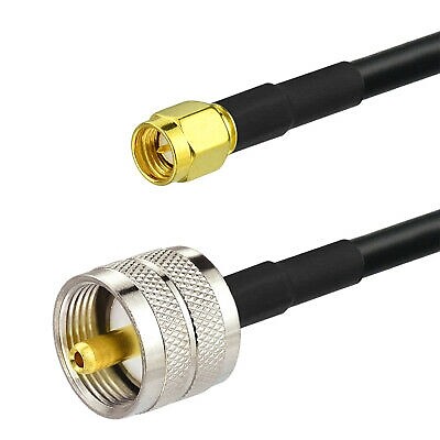 CS PREMUIM RG58CU 1M PATCH LEAD - PL259 TO SMA MALE - Picture 1 of 2
