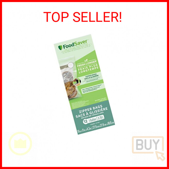 FoodSaver 1-Gallon Vacuum Seal Bags for Freshness and Storage