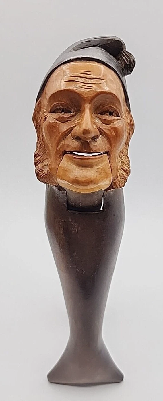 Black Forest? Swiss? French? Nutcracker Man with Cap Toboggan Hat Side Whiskers
