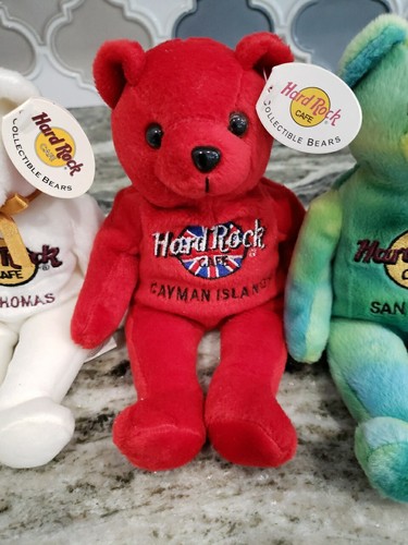 Lot 3 Hard Rock Cafe Bears San Juan Cayman Isl St Thomas Peter Rita Monty Beara - Picture 3 of 12