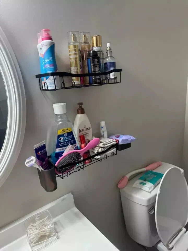 Shower Caddy Adhesive Shower Organizer Bathroom Shower Shelves, Wall Shelf for i