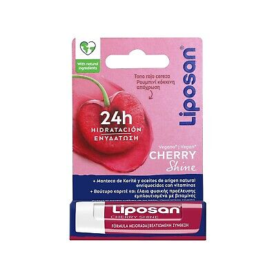 Liposan Cherry Shine Vegan 4,8gr Lip Care Balm Improved composition - 6153  