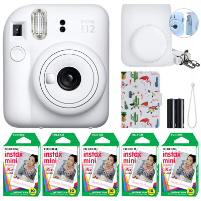 Fujifilm Instax Mini 12 Instant Camera + 50 Film Sheets Classy Kit