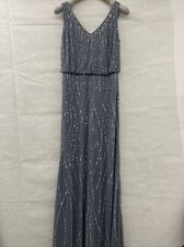 NWT BHLDN Adrianna Papell Brooklyn Slate Sleeveless Beaded Gown Bridesmaid sz 2
