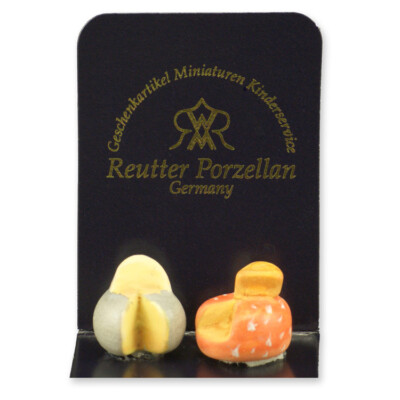 Gouda Cheese 2pc Set Reutter Porcelain 1:12 Scale Made in Germany US SHIPPER