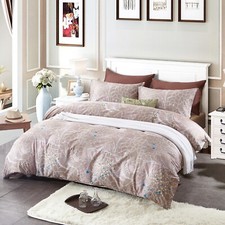 Victoria's Rose 100 Cotton Printing Duvet Cover Set, 3 PCS Q/K 