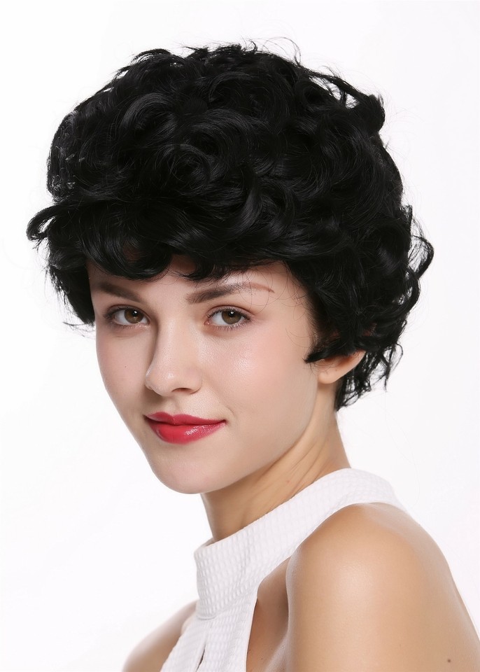 WIG ME UP Damenperücke Afro Locken Schwarz – Voluminöse Kunsthaarperücke Mit Offener Kappe & Variablem Sitz