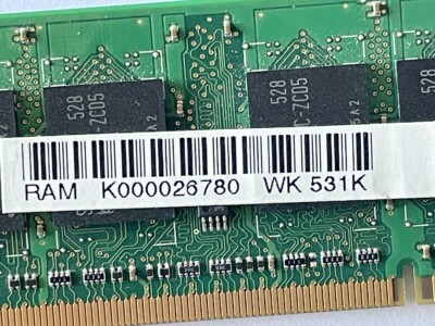 Samsung M470T6554CZ3-CD5 2x512MB Memory RAM PC2-4200S-444-12-A3 SO