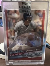 Don Mattingly Autograph Topps Clearly Authentic 1980’s Decades Best /50 Rare OCA