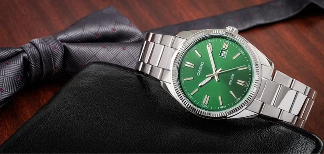 CASIO MTP-1302PD-3AVEF⎪MTP-1302PD-3A⎪Original⎪GREEN⎪Free Shipping⎪MEN