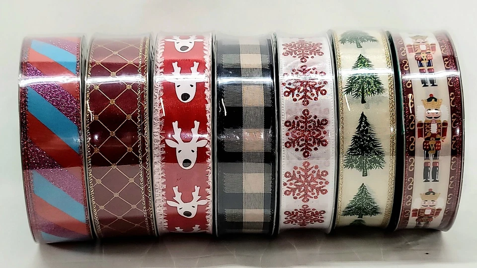 Member's Mark Premium Wired Ribbon 50 Yards Roll 1.5 in Width Holidays NEW - Image 2 of 3
