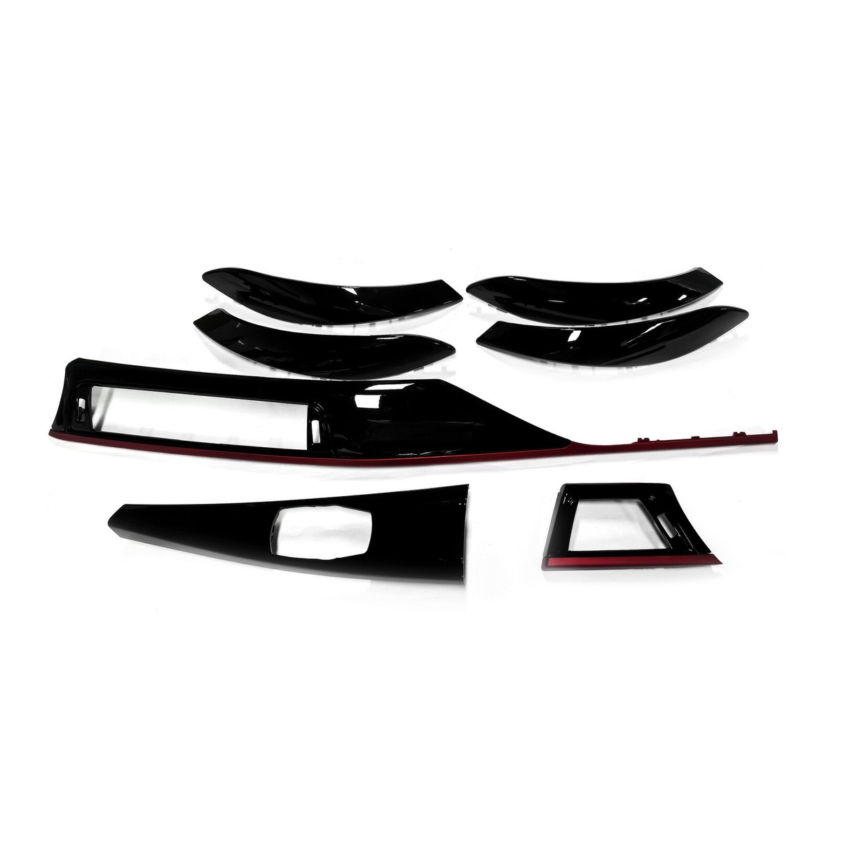 Black Red Interior Trim Set For BMW 3 Series 4 Series F30 F31 F34