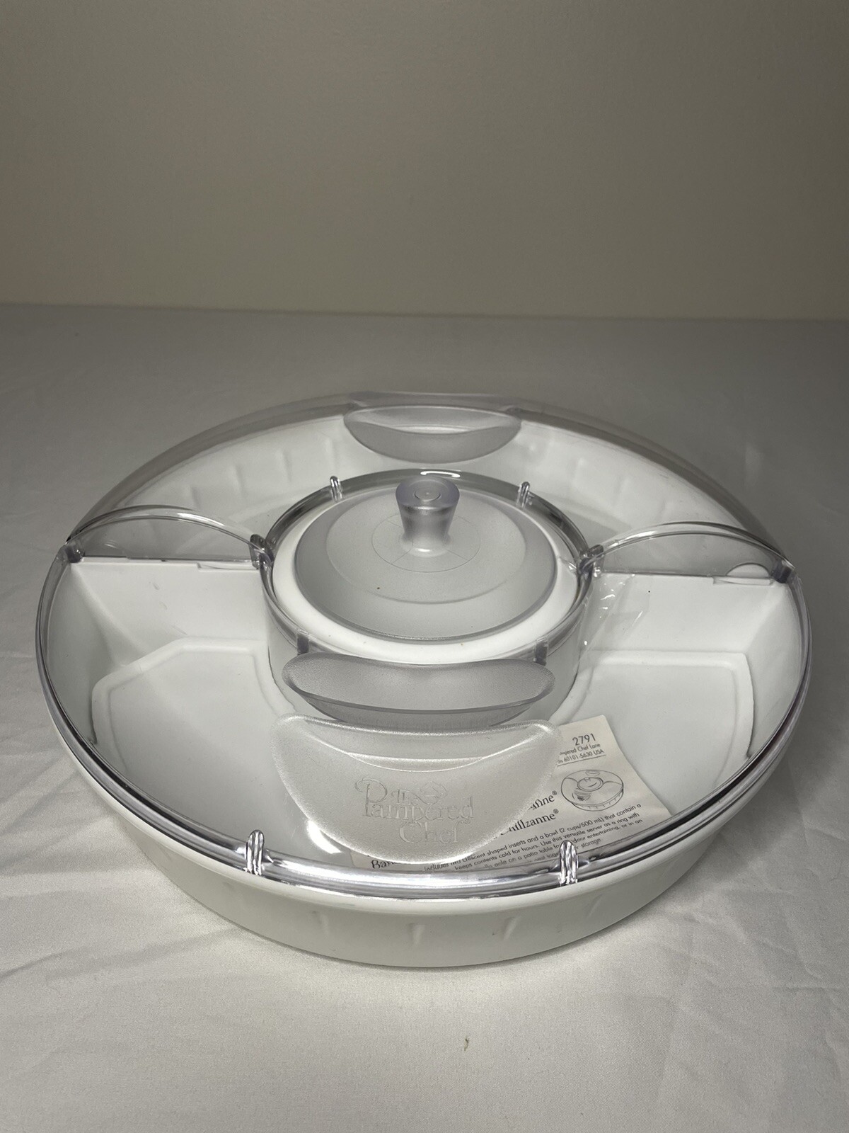 The Pampered Chef Chillzanne Sectional Server 2791 With Dip Bowl And