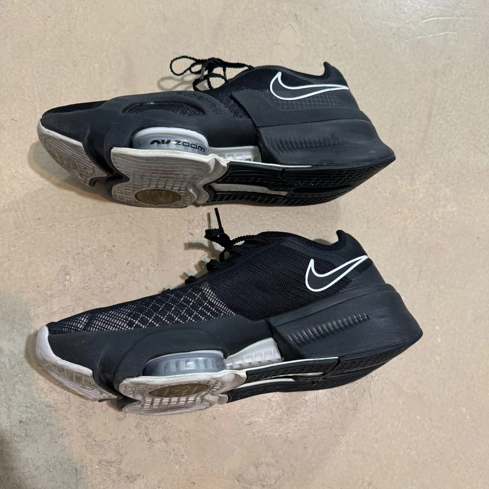 Nike Zapatos Mujer Talla 9.5 Air Zoom SuperRep 3 Negro Blanco HIIT Atlético DA9492 Foto 4 de 4