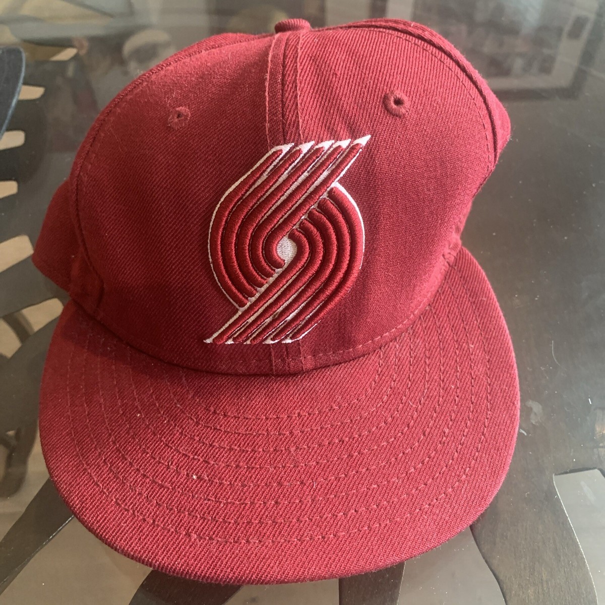 Portland Trail Blazers New Era 59fifty Hat Cap Red NBA Basketball 1/2